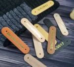 Rustic leather patches custom engraved